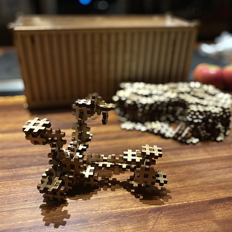 laser cut hastag stacking game